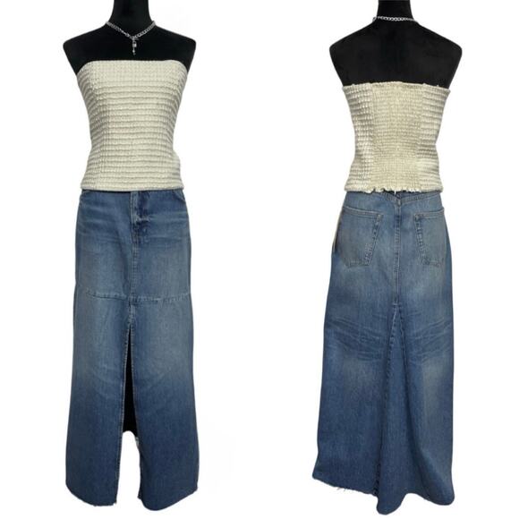 NWT - Reformation Tazz Maxi Denim Skirt - Picture 1 of 6